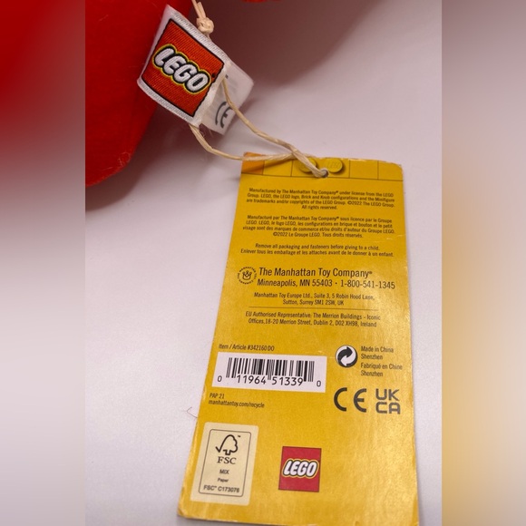 NWT LEGO Minifigure Brick Suit Girl 13” Plush Character Collectible Lego Lovers - Picture 4 of 5